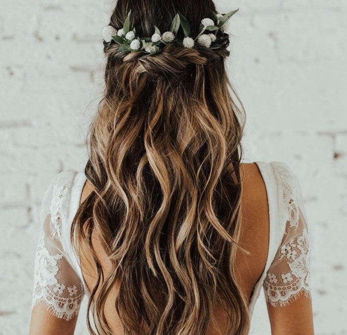 cheveux longs mariée