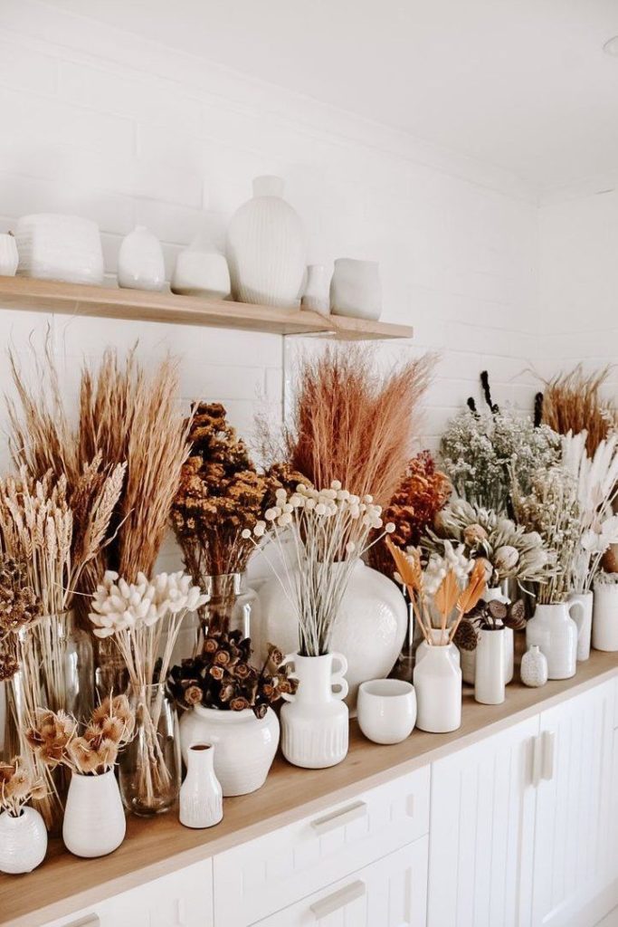 Mariage aquitaine, poterie, fleur, blanc, étagère, bois, céramique