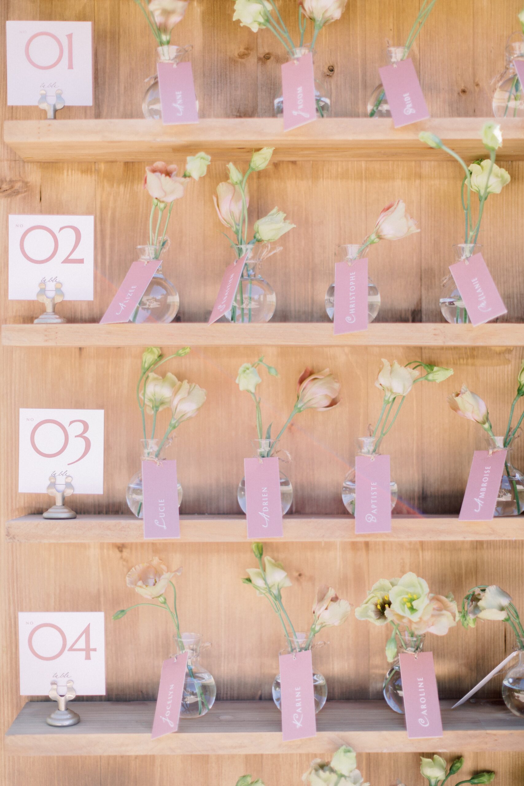 plan de table mariage rose et fleurs organisation mariage rennes