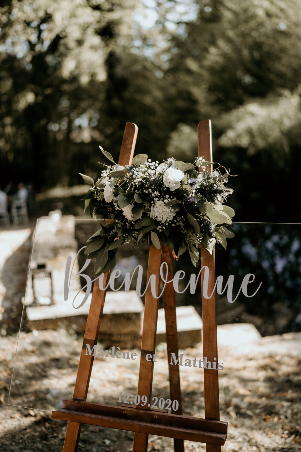 panneau de bienvenue plexi lyon wedding planner lyon organisation mariage beaujolais