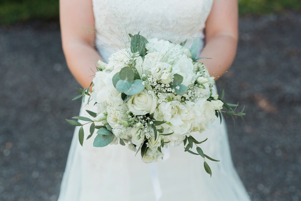 Bouquet, blanc, cérémonie, mariage, fleurs