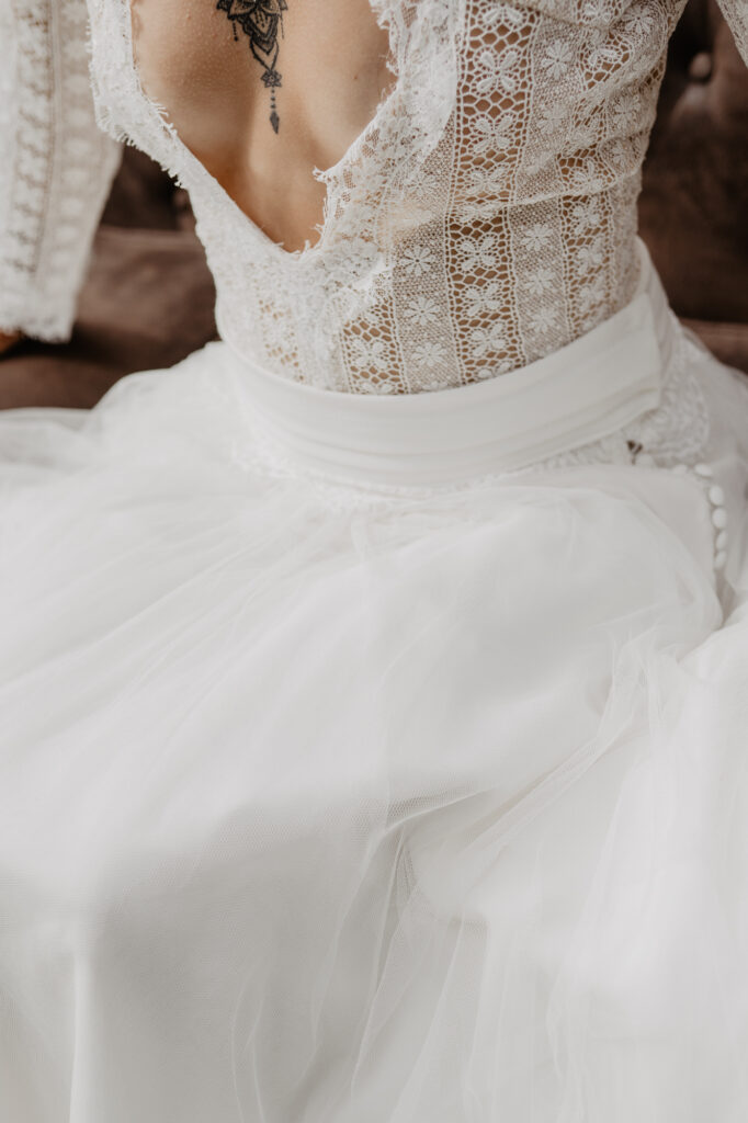 décolleté robe de mariée créatrice
