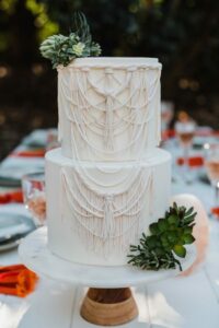 wedding cake, macramé, décoration wedding cake, dessert de mariage, pièce montée, choux, naked cake