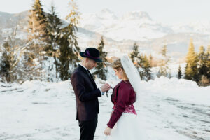 mariage montagne, mariage hiver, mariage neige, couple, photo de couple, mont blanc