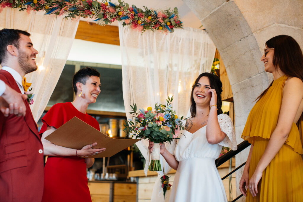 Cérémonie, officiant , cérémonie laïque, Cécile, Mariée, Emotion,