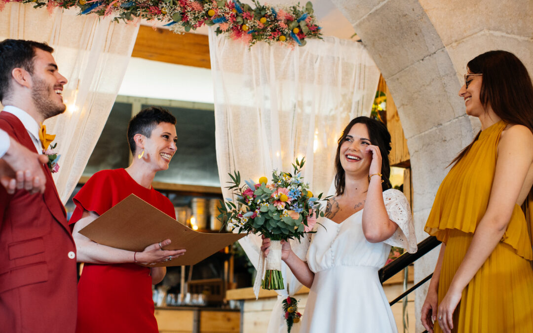 Cérémonie, officiant , cérémonie laïque, Cécile, Mariée, Emotion