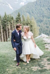 bride, mountain wedding, wedding, groom, couple, love, white dress