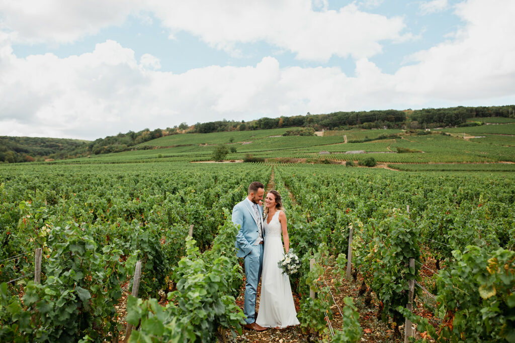 Crédit photo : Maxime Bernadin, mariage de Francoise et Falvio dans les vignes en Bourgogne