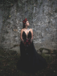 black dress, black wedding dress, halloween, halloween wedding, bride, robe 