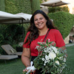 Marine, bouquet de fleurs, demande en mariage Gordes