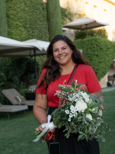 Marine, bouquet de fleurs, demande en mariage Gordes