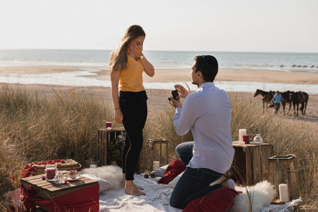 Demande en mariage sur la plage