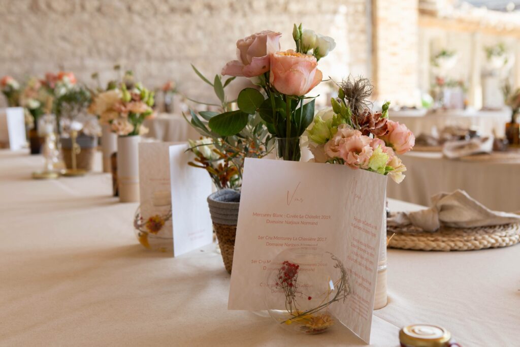 Centre de table pour un mariage d'été