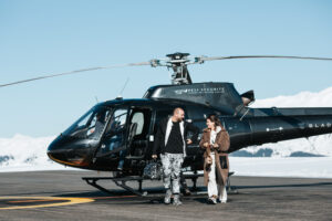 Demande en mariage à bord d'un hélicoptère