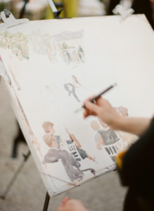 live painting - animation mariage