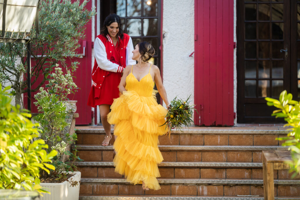 Robe de mariée jaune