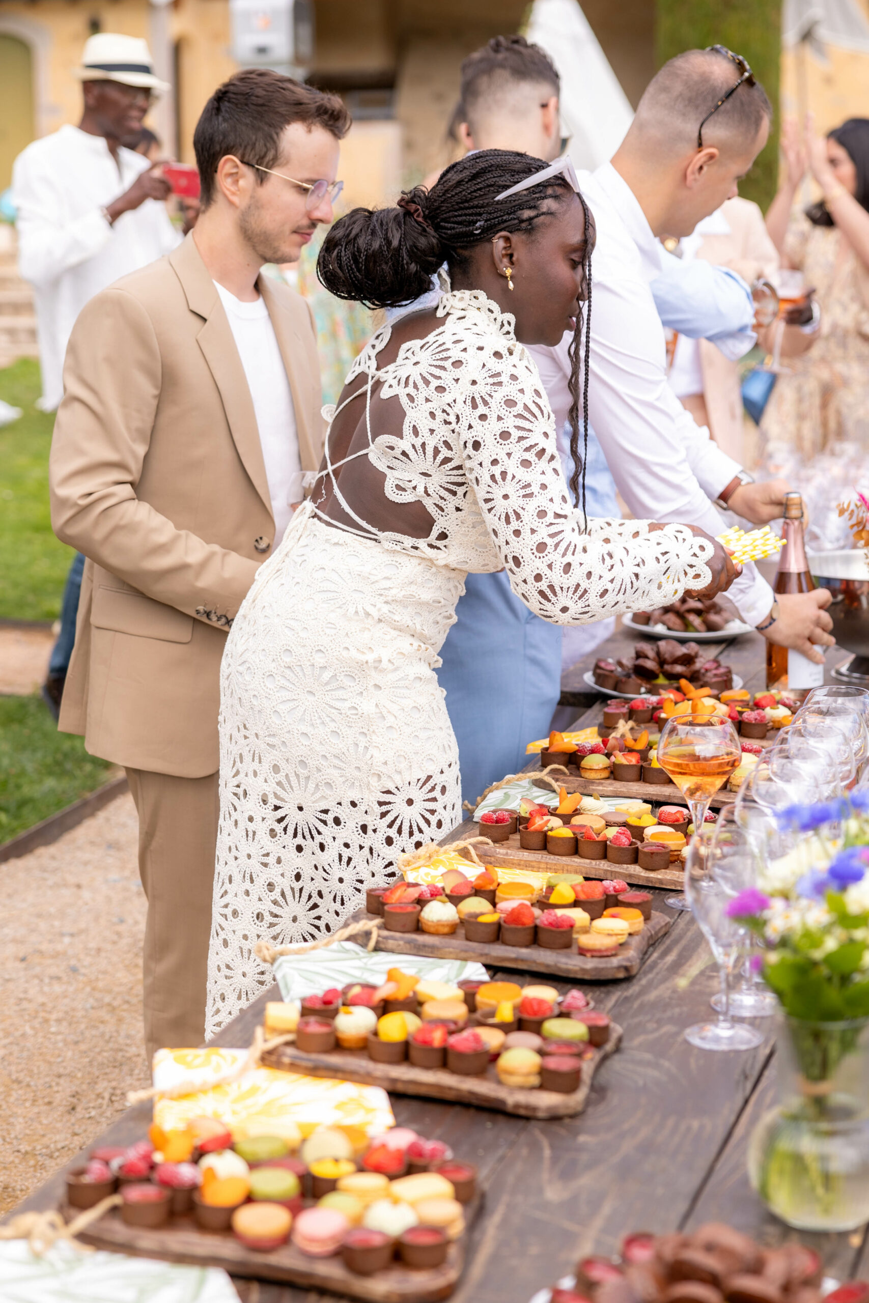 grazing table, welcome dinner, diner de la veille, goûter de mariage, mignardises