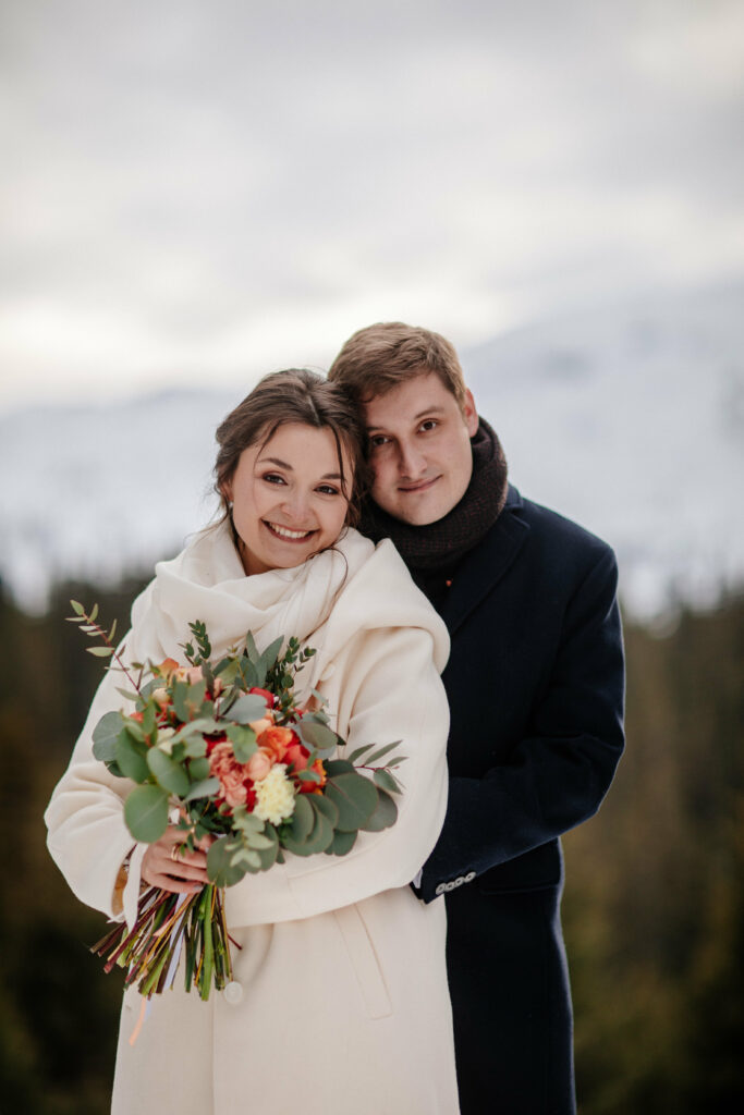 mariage hiver, fourrure