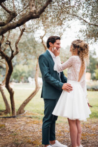 mariage en Provence, mariage pluvieux, sous les oliviers