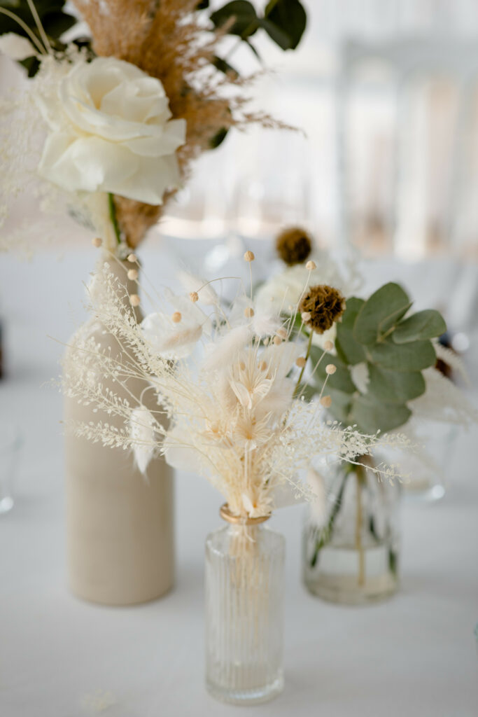 fleurs séchées, décoration de mariage