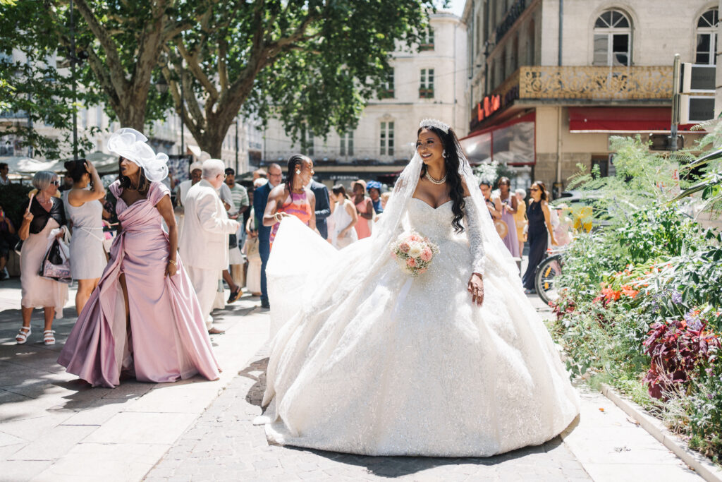 mariage dans une grande ville, robe de princesse, mariage mixte Les différents voiles pour les mariées