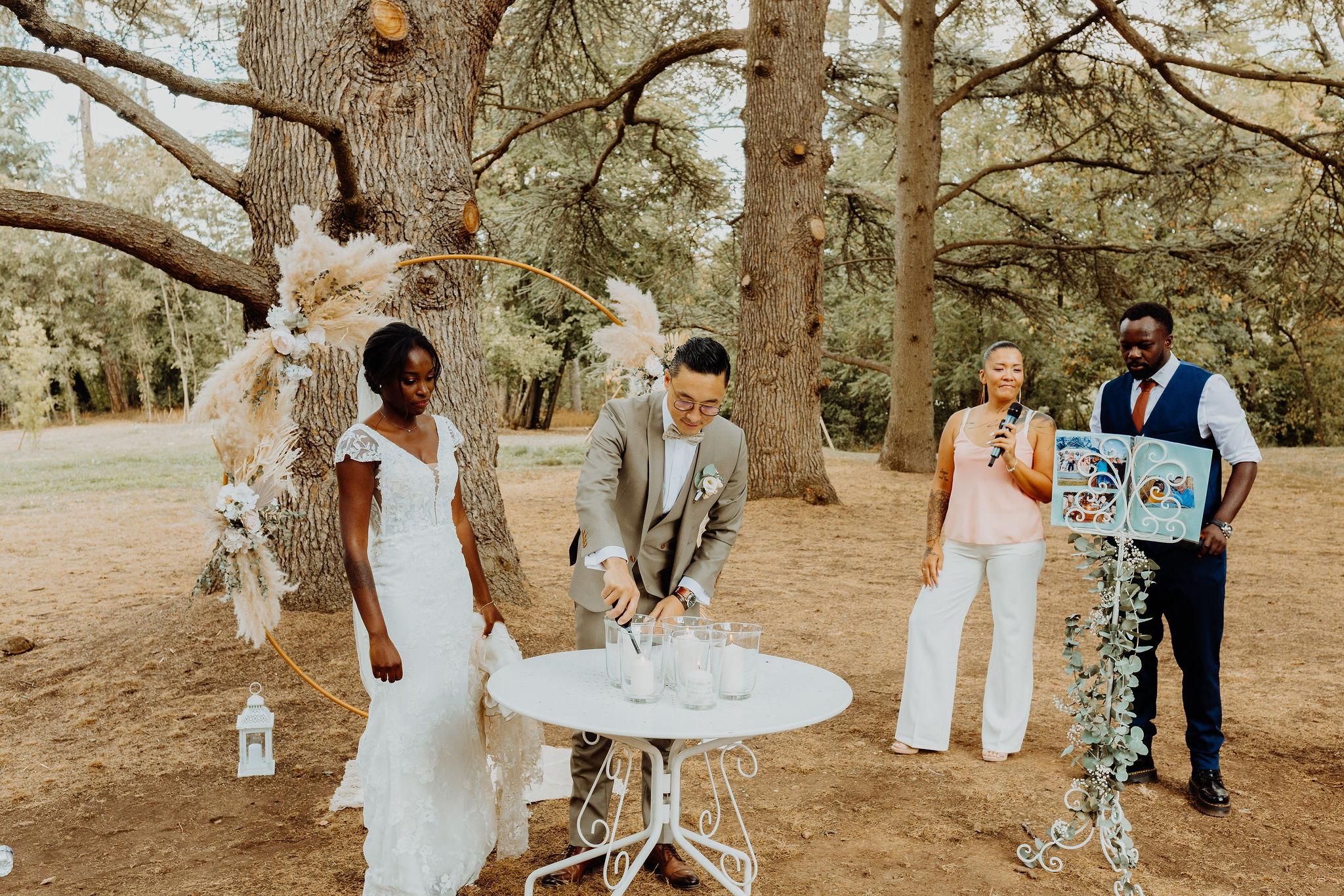 rituel cérémonie, rituel, bougie, rituel de la bougie, mariage, nature, cérémonie, amour