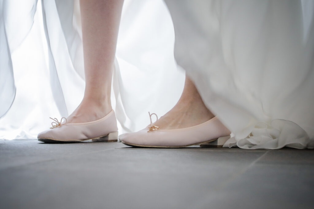 chaussure, mariée, ballerine, preparatifs, habillage