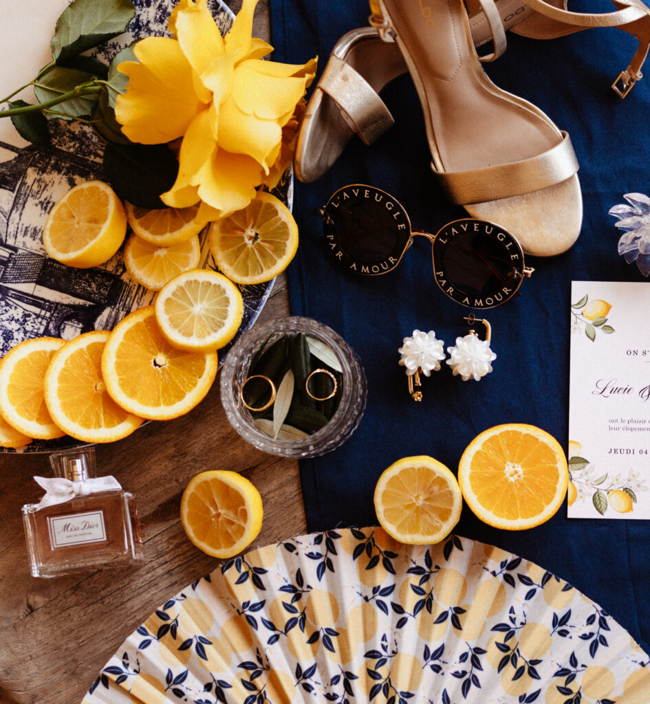  flat lay, moodboard, mariage en semaine, avantages