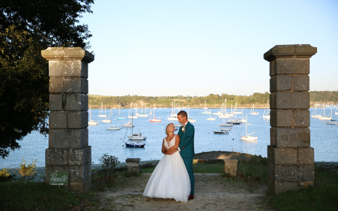 mariage bord de l'eau bateau couple mer