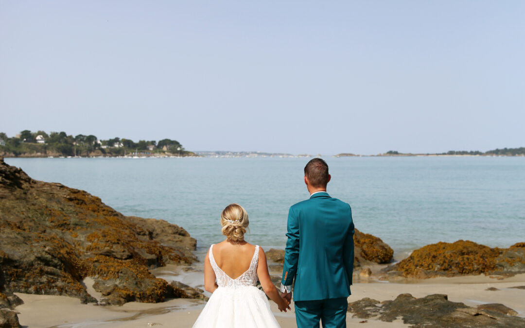 mariage bord de l'eau bateau couple mer