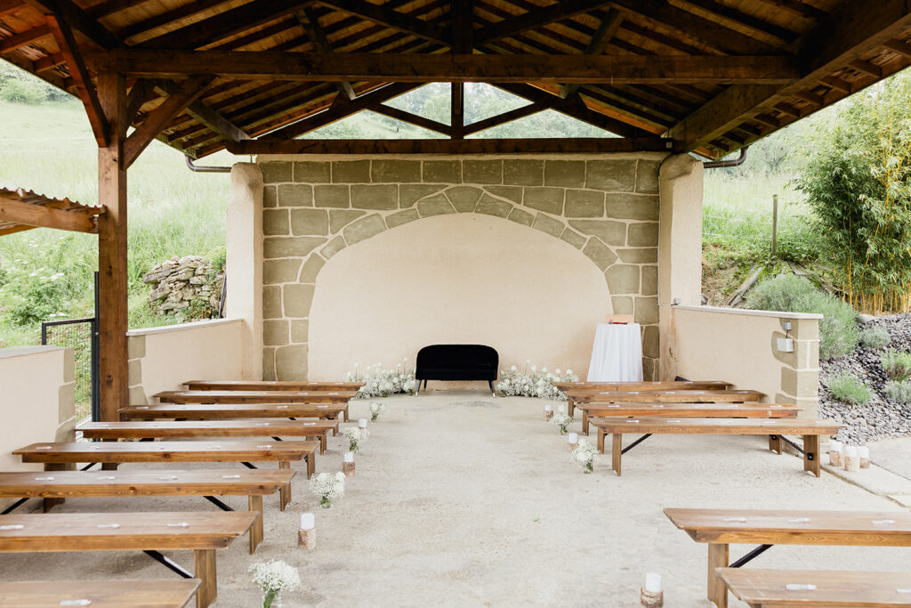 Cérémonie laique, Noir et blanc, cérémonie de mariage décoration