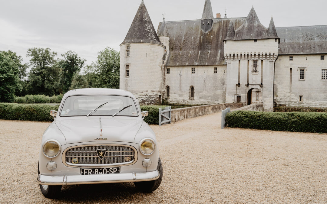 chateau, chateau du plessis bourré, voiture, voiture de collection, chateau de mariage, mariage, maine et loire, chateau médieval, chateau de princesse