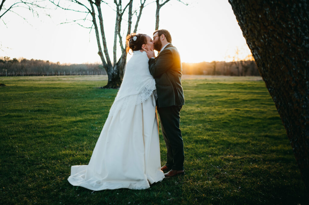 mariage en hiver, photo de couple