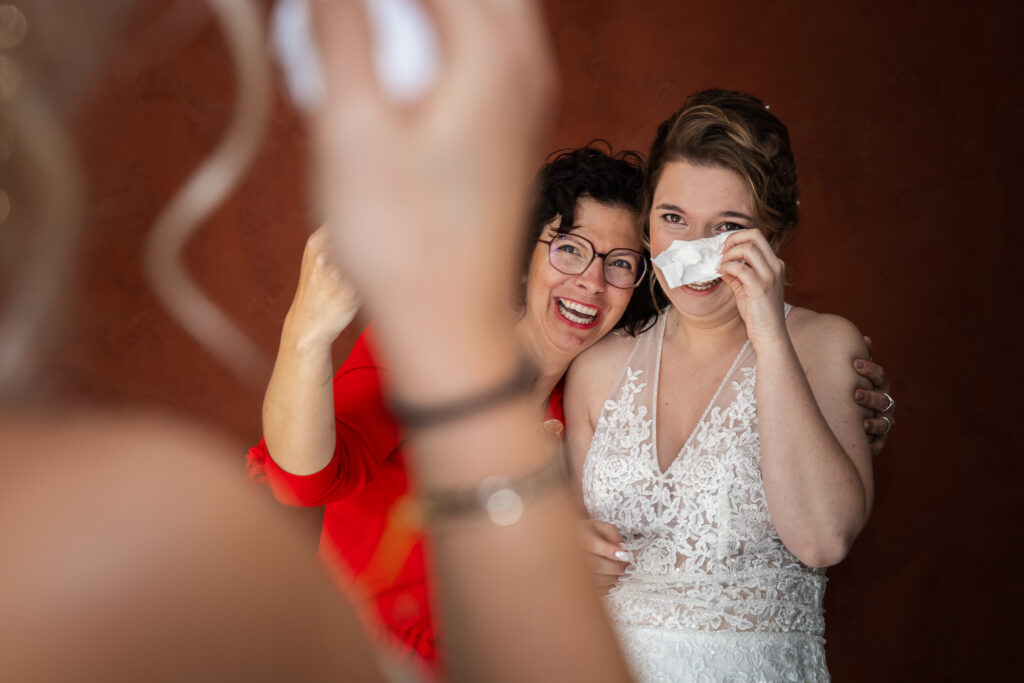 first look, larmes mariée, mouchoirs, wedding planner