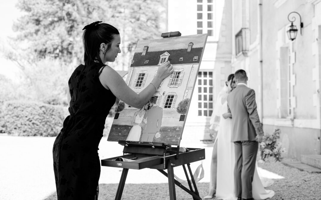 live painting mariage