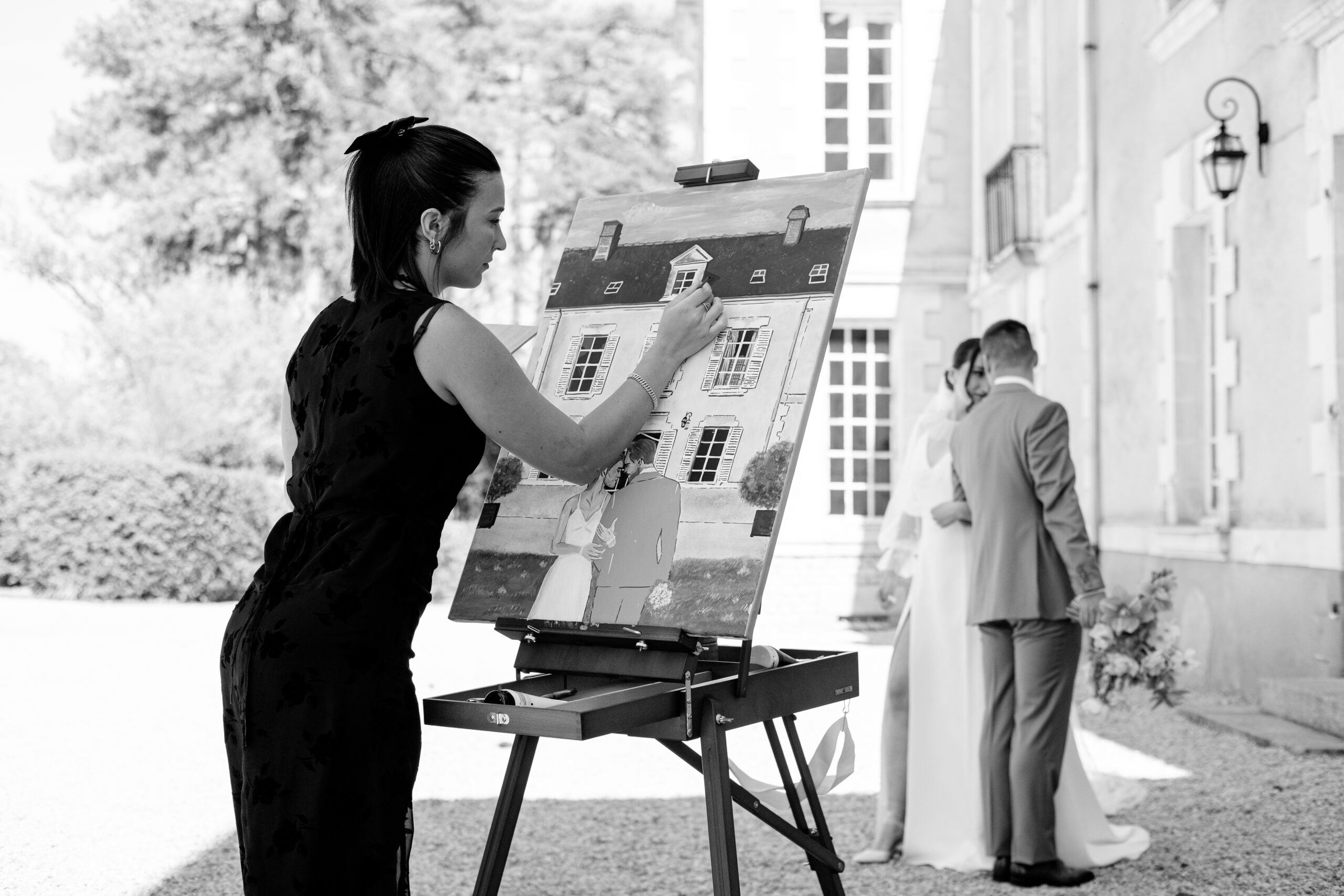 mariage de peinture en direct